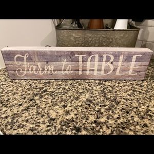 Farm to Table sign